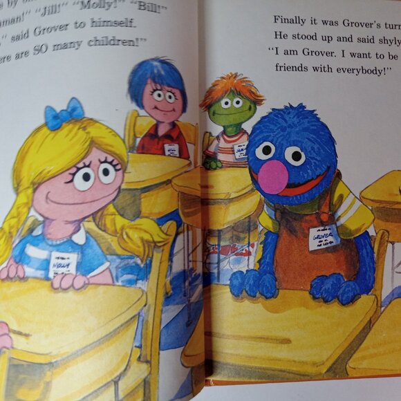 Vintage 1982 Grover Goes to School:  Jim Henson's Sesame Street Muppets - Picture 3 of 7